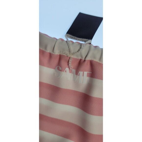 SAME LOS ANGELES 2 PC BIKINY WOMENS The Lady Bra And Rucched Bottom Stripped L - Picture 12 of 15